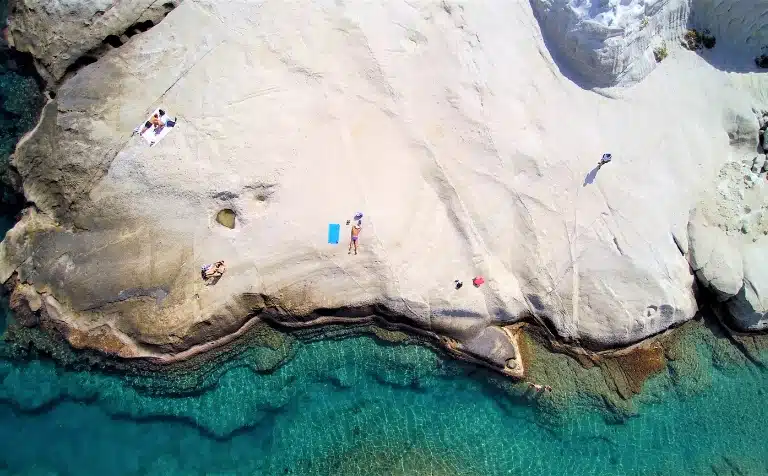 Aerial view of Sarakiniko Milos