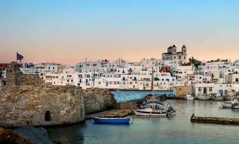 Paros Old Port of Naoussa sunset